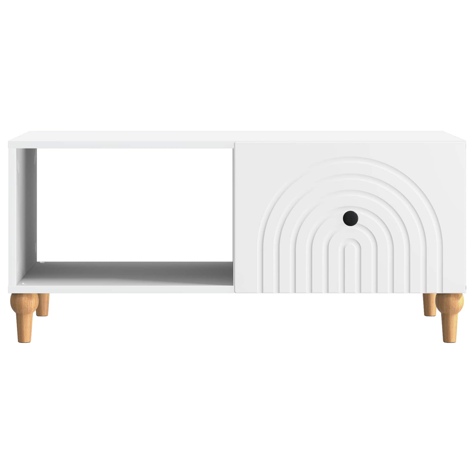 vidaXL Stolik kawowy Biały 90 x 50 x 40 cm Drewno inżynieryjne