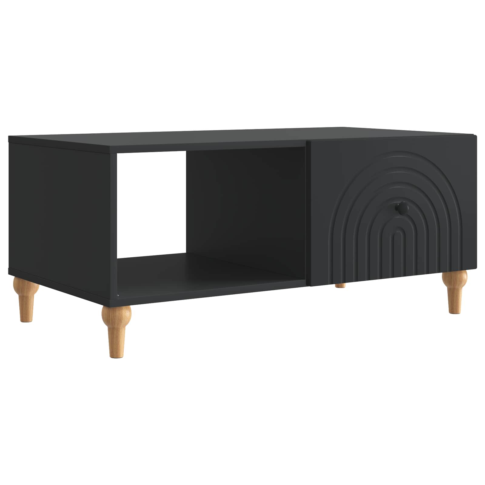 vidaXL Stolik kawowy Czarny 90 x 50 x 40 cm Drewno inżynieryjne