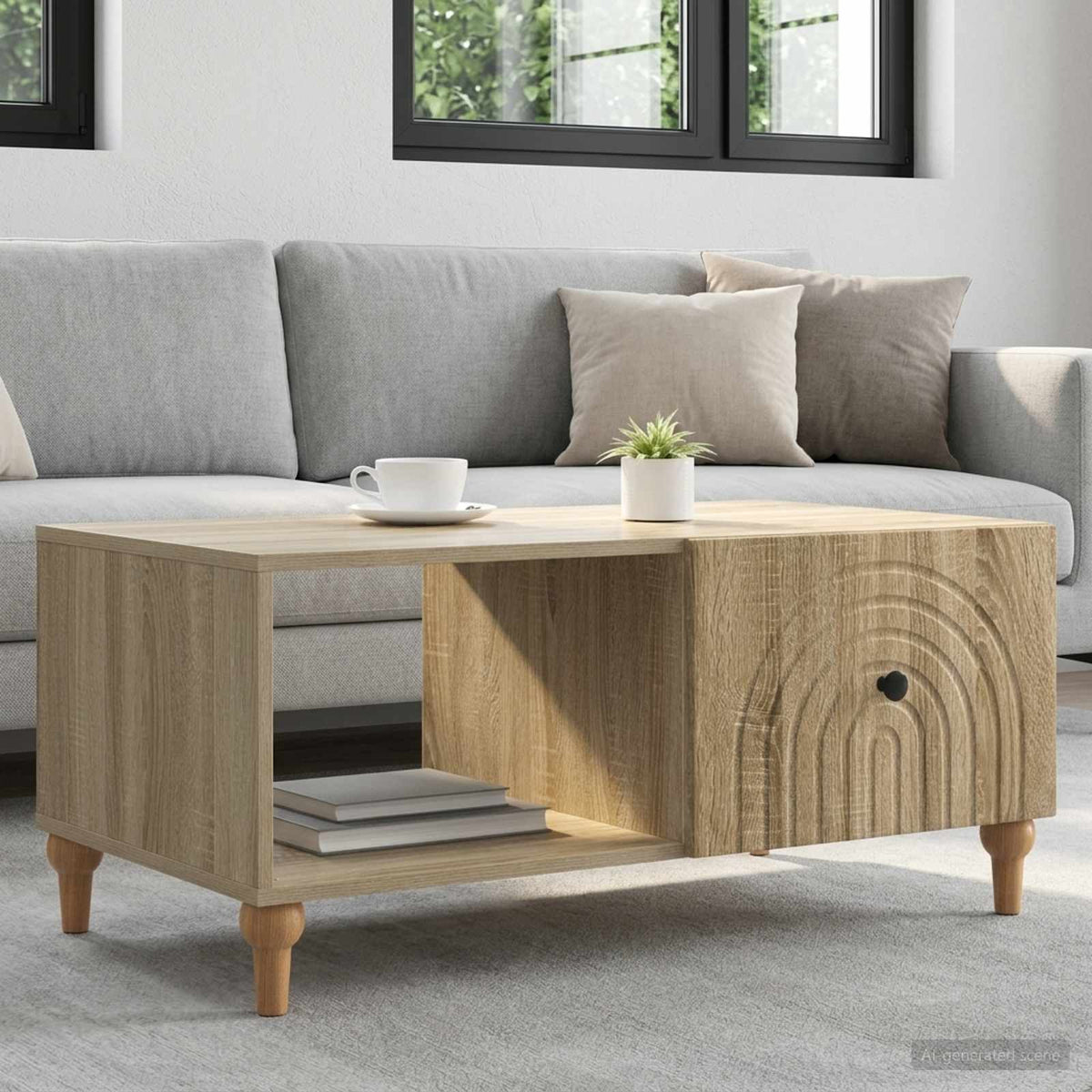 vidaXL Stolik kawowy dąb Sonoma 90 x 50 x 40 cm Drewno inżynieryjne