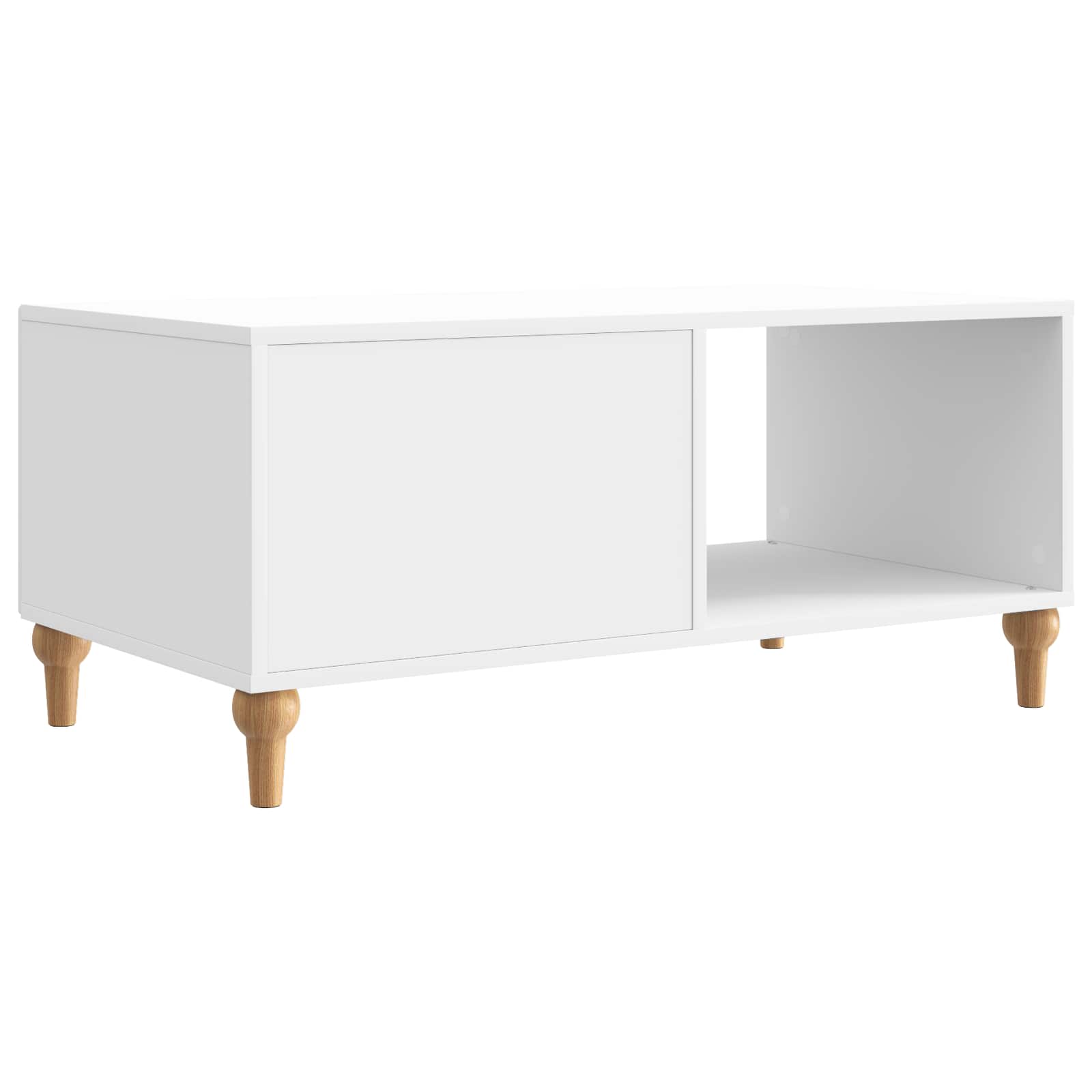 vidaXL Stolik kawowy Biały wysoki połysk 90 x 50 x 40 cm