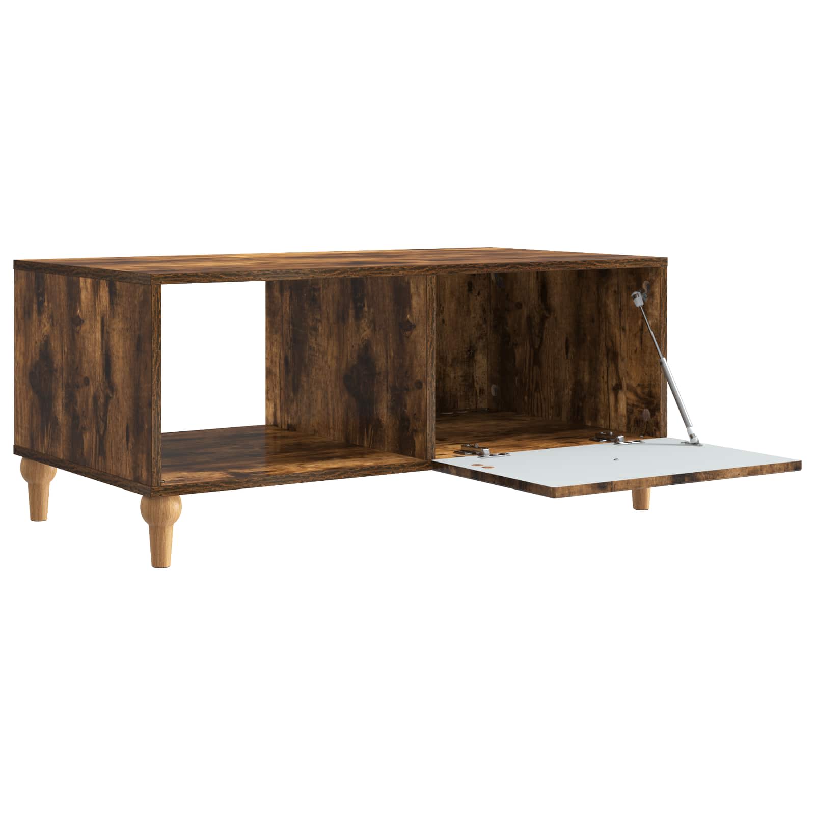 vidaXL Stolik kawowy Dąb wędzony 90 x 50 x 40 cm Drewno inżynieryjne