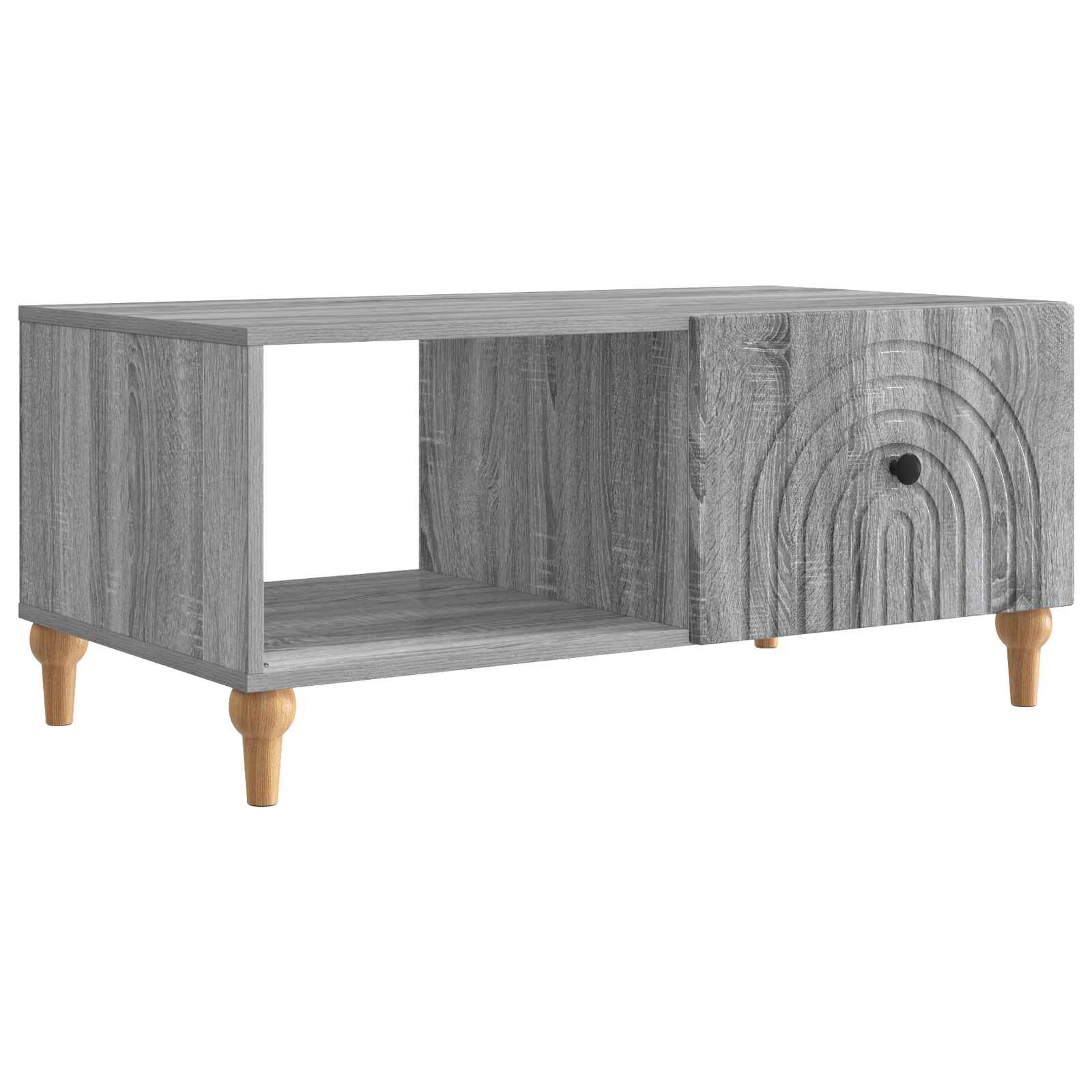 vidaXL Stolik kawowy Szary Sonoma 90 x 50 x 40 cm Drewno inżynieryjne