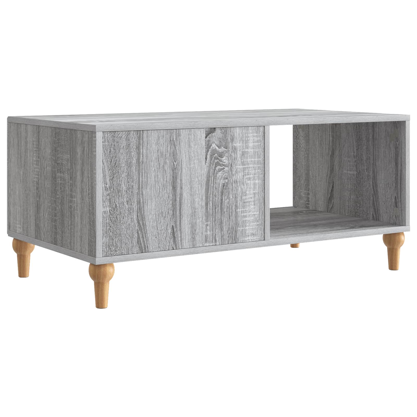 vidaXL Stolik kawowy Szary Sonoma 90 x 50 x 40 cm Drewno inżynieryjne