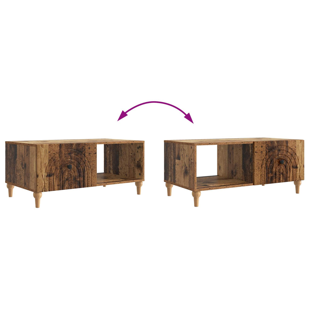 vidaXL Stolik kawowy Stare drewno 90 x 50 x 40 cm Drewno inżynieryjne