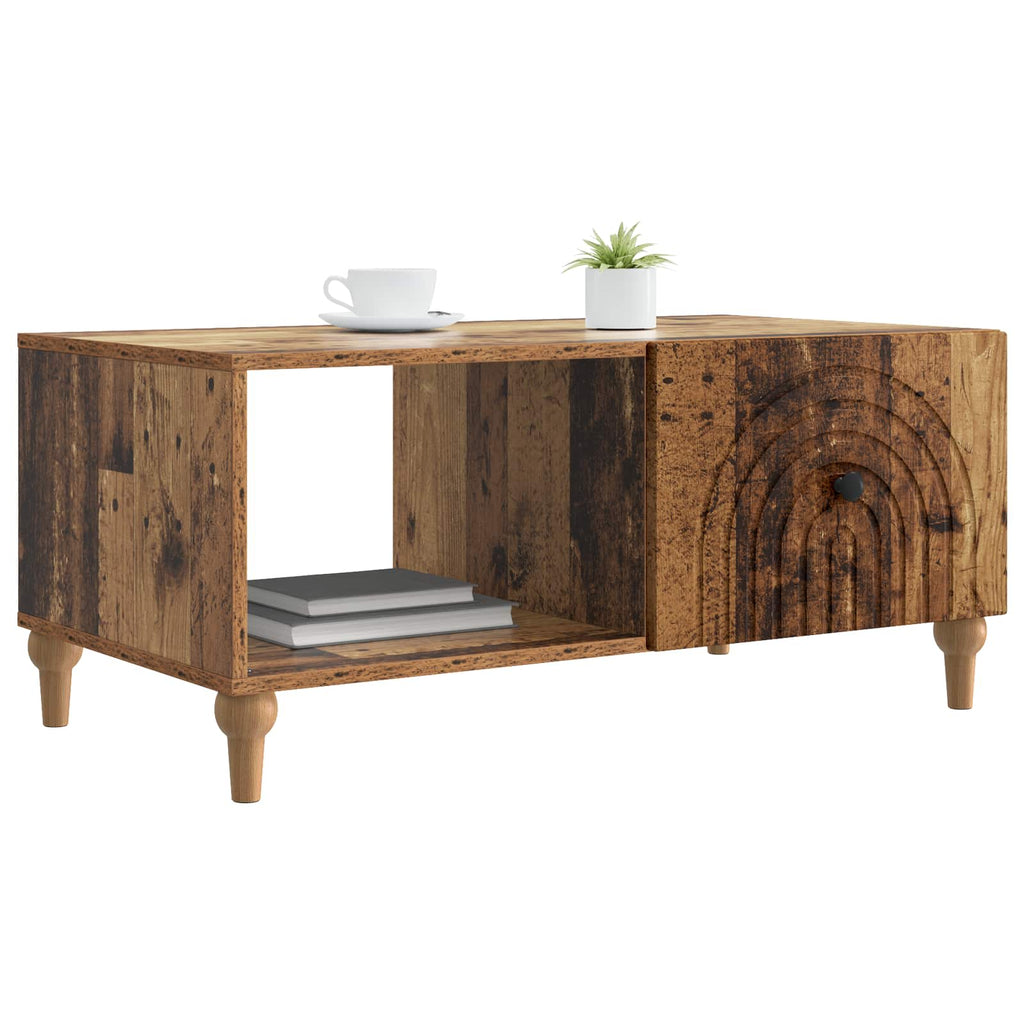 vidaXL Stolik kawowy Stare drewno 90 x 50 x 40 cm Drewno inżynieryjne