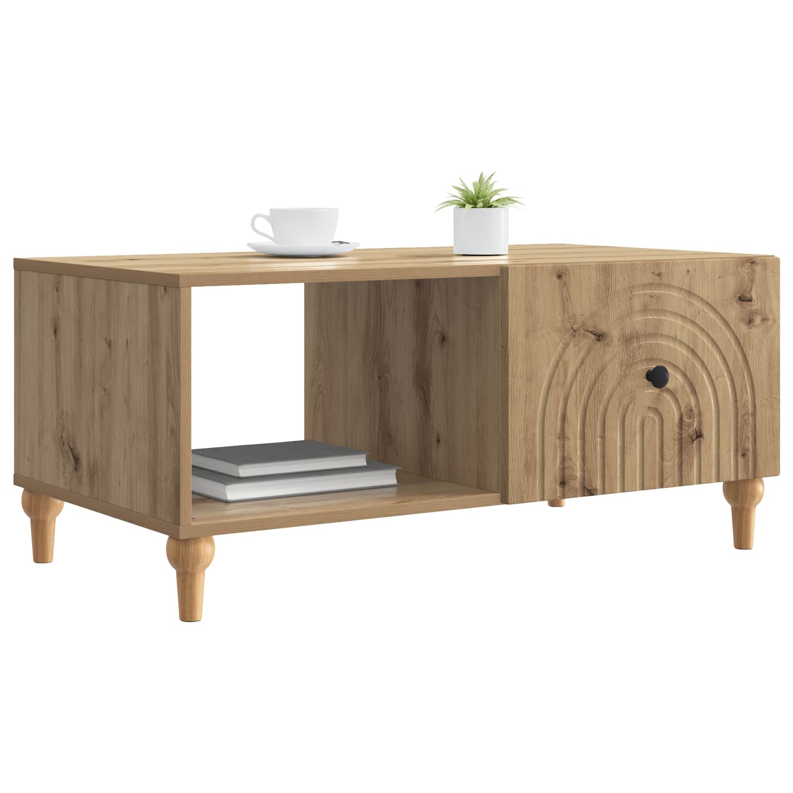 vidaXL Stolik kawowy Dąb artisan 90 x 50 x 40 cm Drewno inżynieryjne