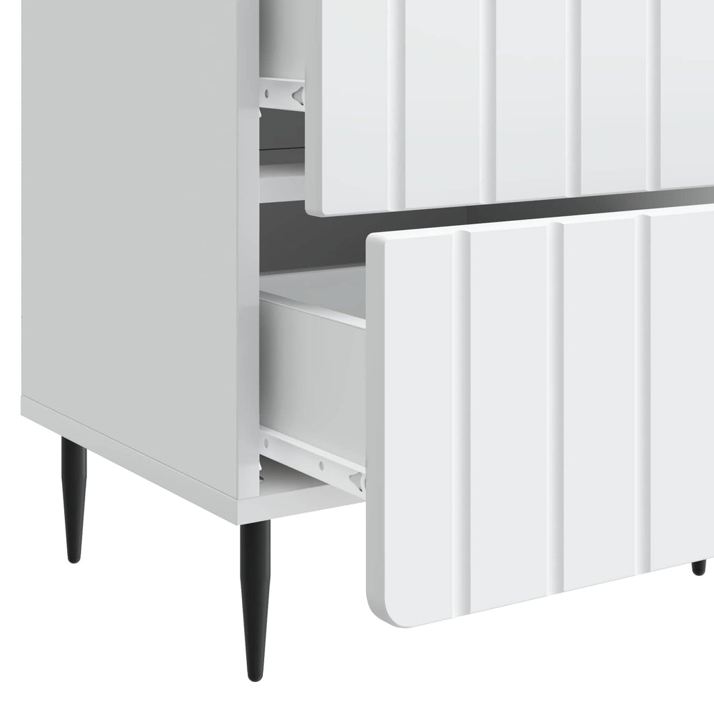 vidaXL Szafka Nocna z szufladą 2 pcs Biały 43 x 34,5 x 49,5 cm