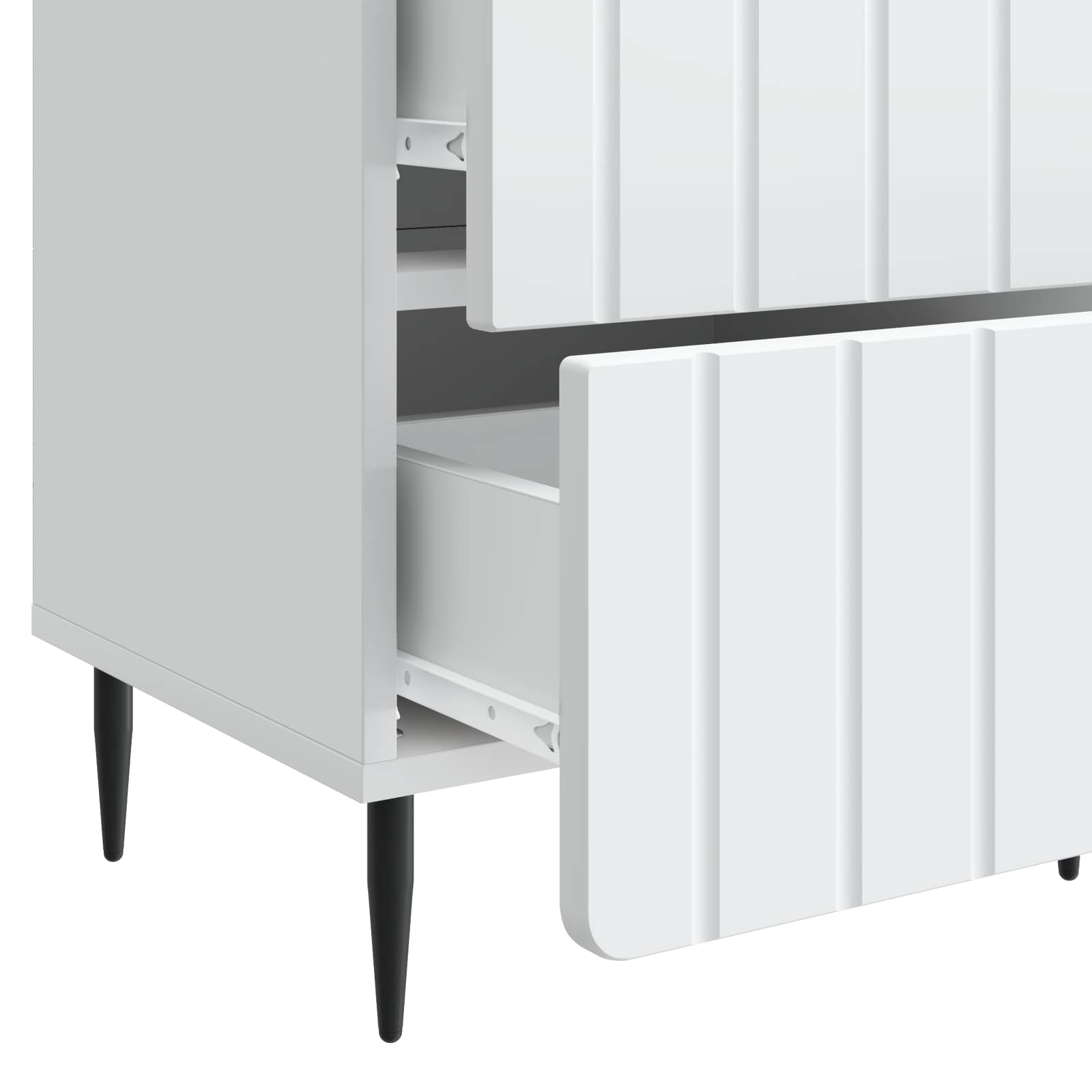 vidaXL Szafka Nocna z szufladą 2 pcs Biały 43 x 34,5 x 49,5 cm
