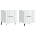 vidaXL Szafka Nocna z szufladą 2 pcs Biały 43 x 34,5 x 49,5 cm