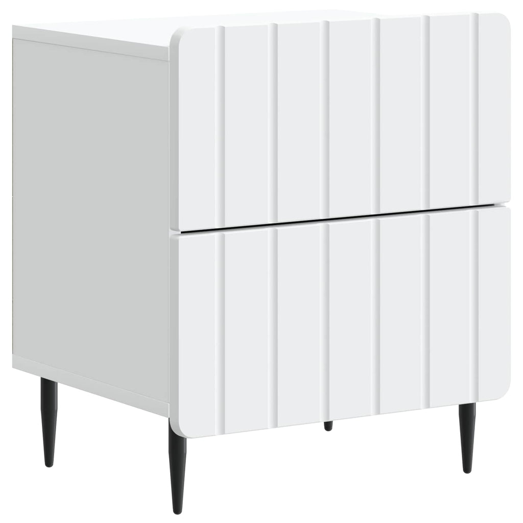 vidaXL Szafka Nocna z szufladą 2 pcs Biały 43 x 34,5 x 49,5 cm
