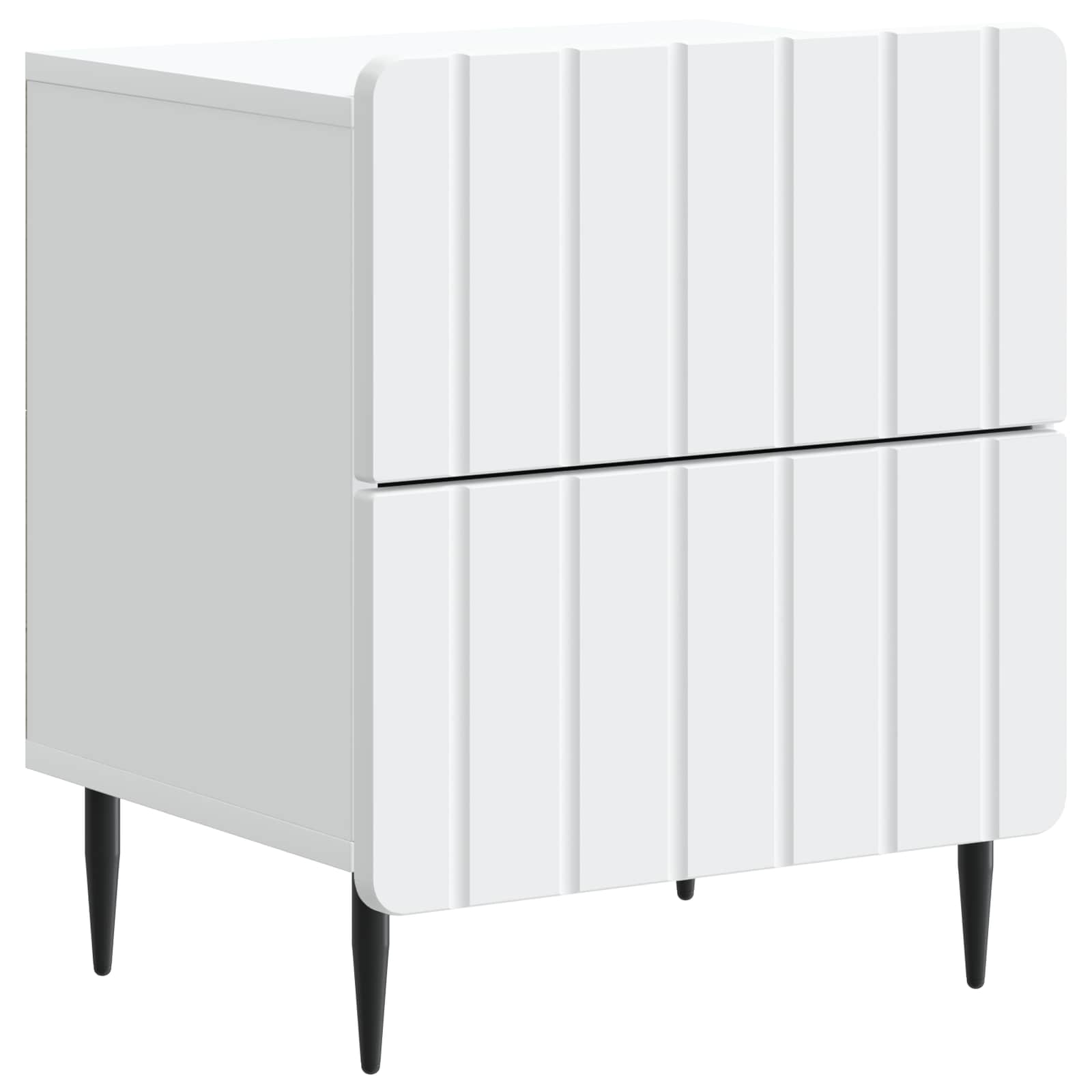 vidaXL Szafka Nocna z szufladą 2 pcs Biały 43 x 34,5 x 49,5 cm