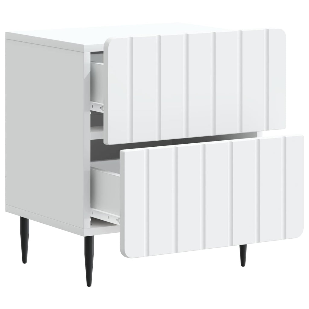 vidaXL Szafka Nocna z szufladą 2 pcs Biały 43 x 34,5 x 49,5 cm