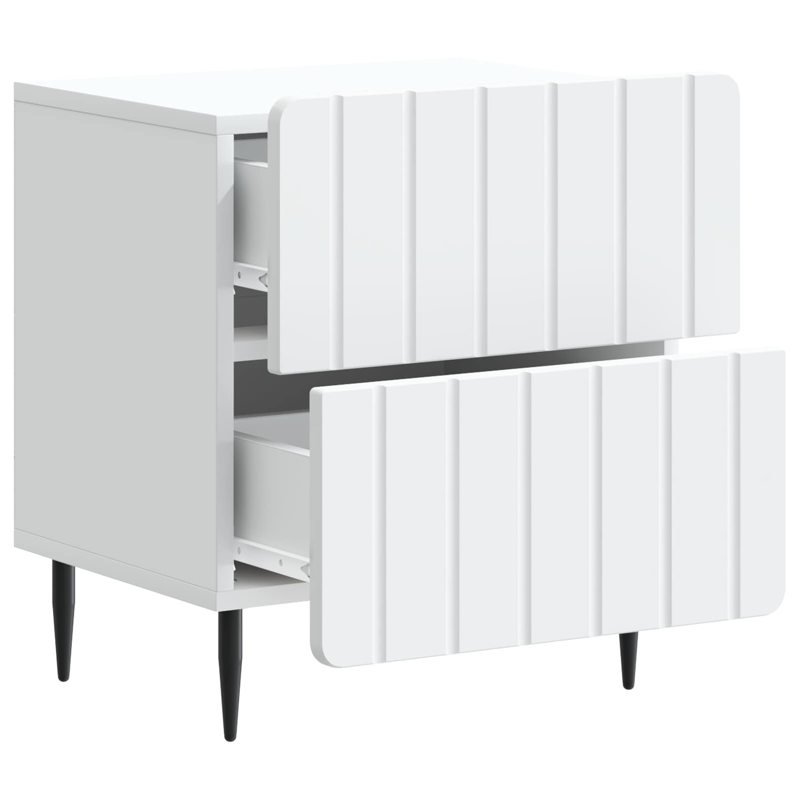 vidaXL Szafka Nocna z szufladą 2 pcs Biały 43 x 34,5 x 49,5 cm