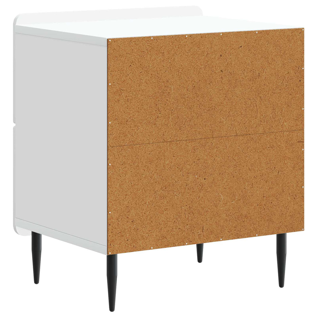 vidaXL Szafka Nocna z szufladą 2 pcs Biały 43 x 34,5 x 49,5 cm