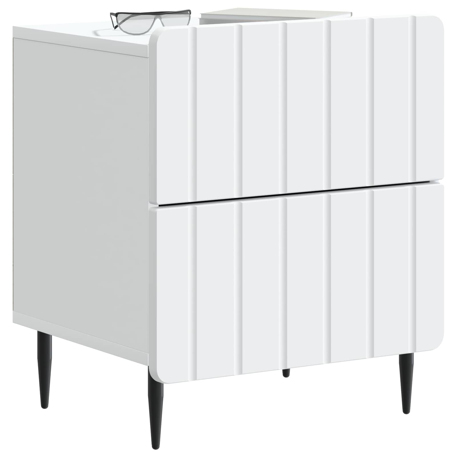 vidaXL Szafka Nocna z szufladą 2 pcs Biały 43 x 34,5 x 49,5 cm
