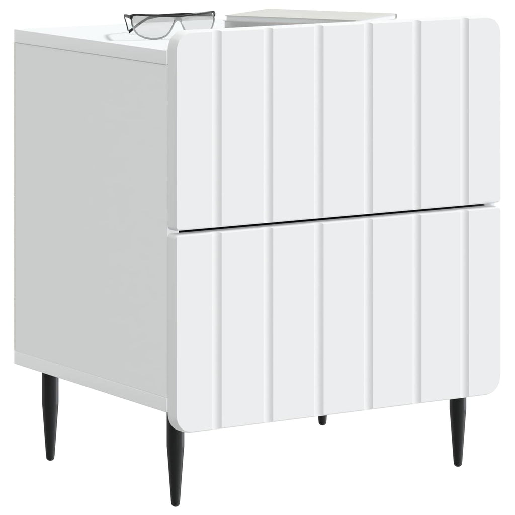 vidaXL Szafka Nocna z szufladą 2 pcs Biały 43 x 34,5 x 49,5 cm