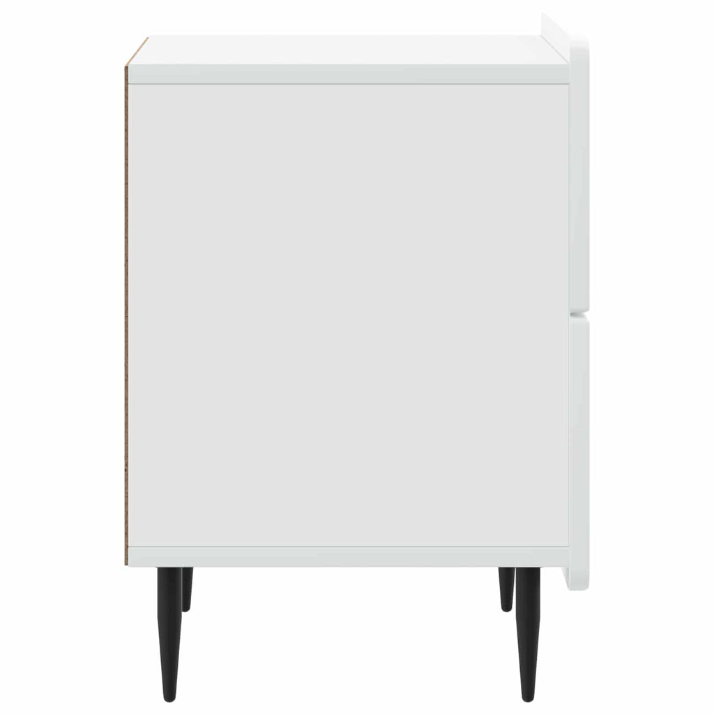 vidaXL Szafka Nocna z szufladą 2 pcs Biały 43 x 34,5 x 49,5 cm
