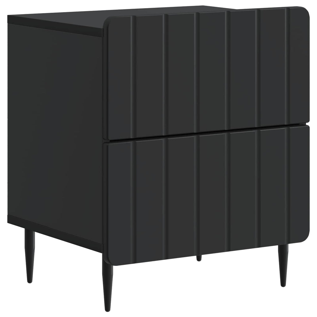 vidaXL Szafka Nocna Czarny 43 x 34,5 x 49,5 cm Drewno inżynieryjne