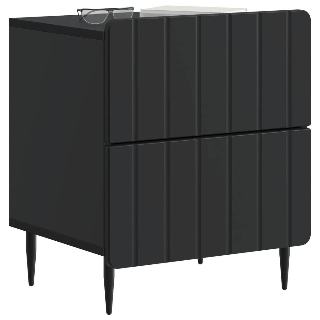 vidaXL Szafka Nocna Czarny 43 x 34,5 x 49,5 cm Drewno inżynieryjne