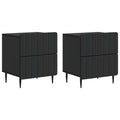 vidaXL Szafka Nocna z szufladą 2 pcs Czarny 43 x 34,5 x 49,5 cm