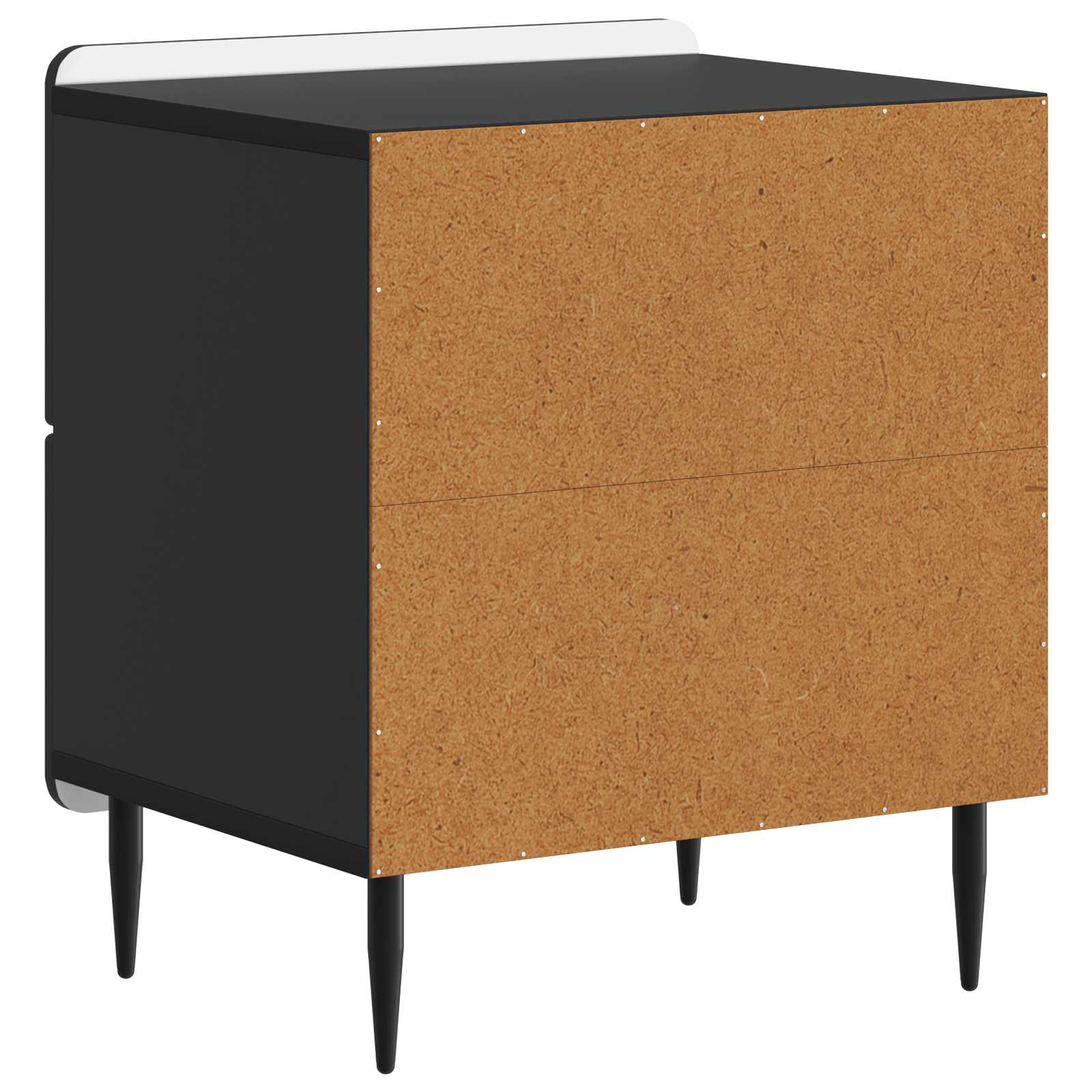 vidaXL Szafka Nocna z szufladą 2 pcs Czarny 43 x 34,5 x 49,5 cm