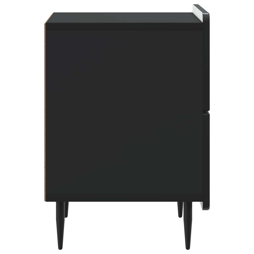 vidaXL Szafka Nocna z szufladą 2 pcs Czarny 43 x 34,5 x 49,5 cm