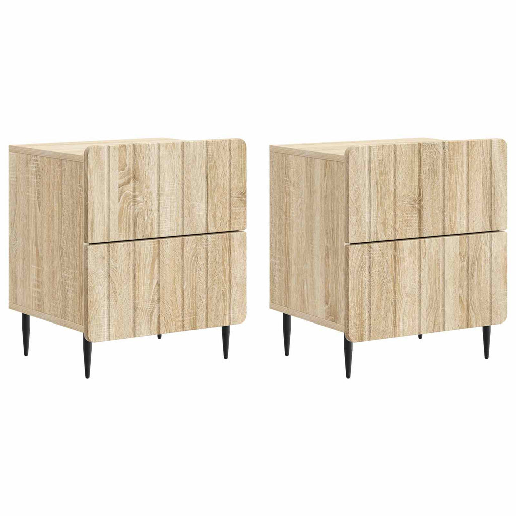 vidaXL Szafka Nocna z szufladą 2 pcs dąb Sonoma 43 x 34,5 x 49,5 cm
