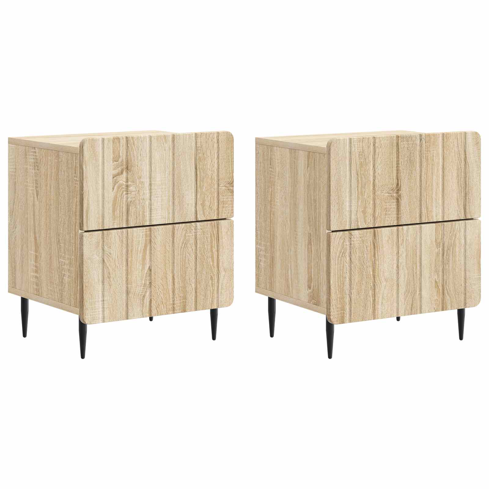 vidaXL Szafka Nocna z szufladą 2 pcs dąb Sonoma 43 x 34,5 x 49,5 cm