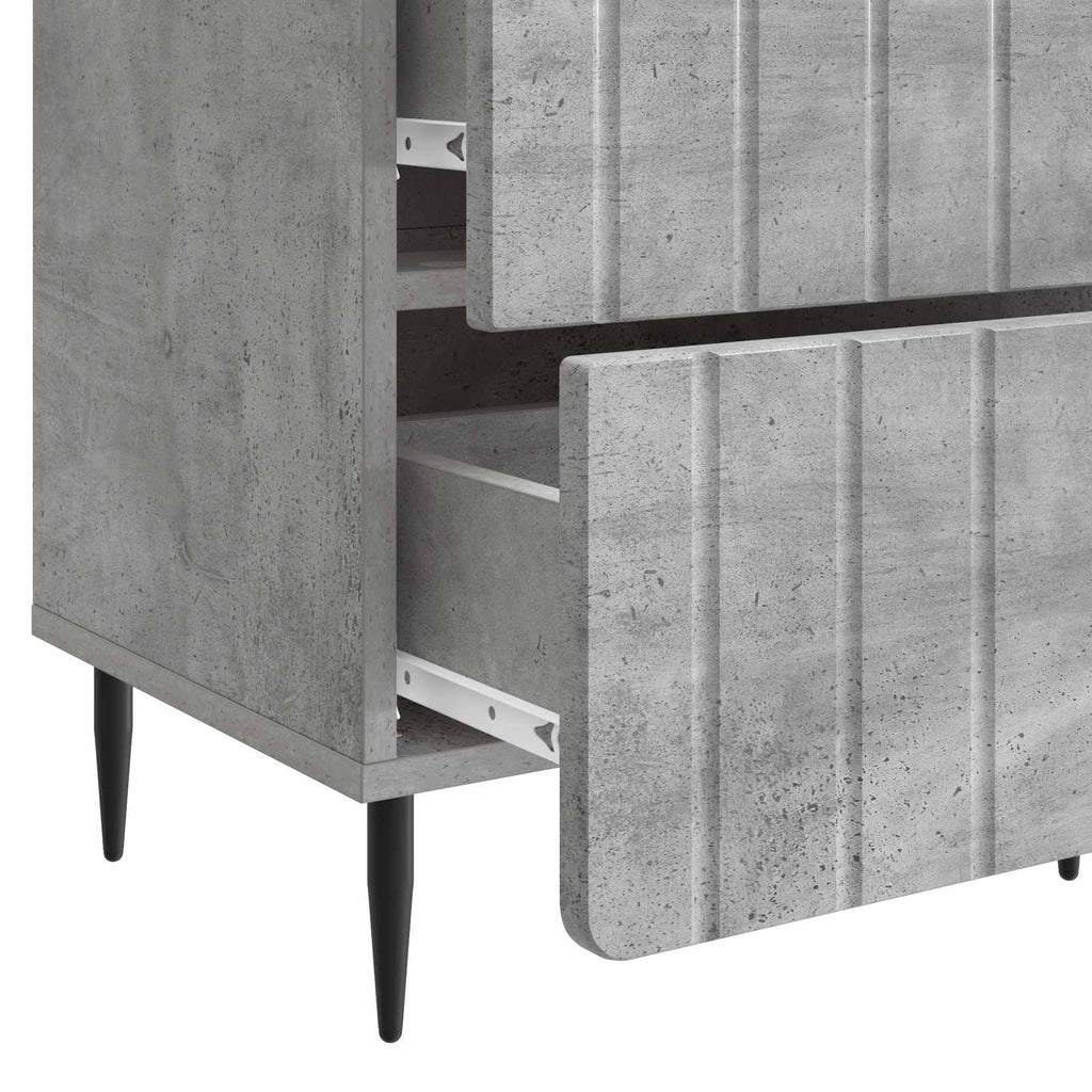 vidaXL Szafka Nocna z szufladą Betonowy szary 43 x 34,5 x 49,5 cm