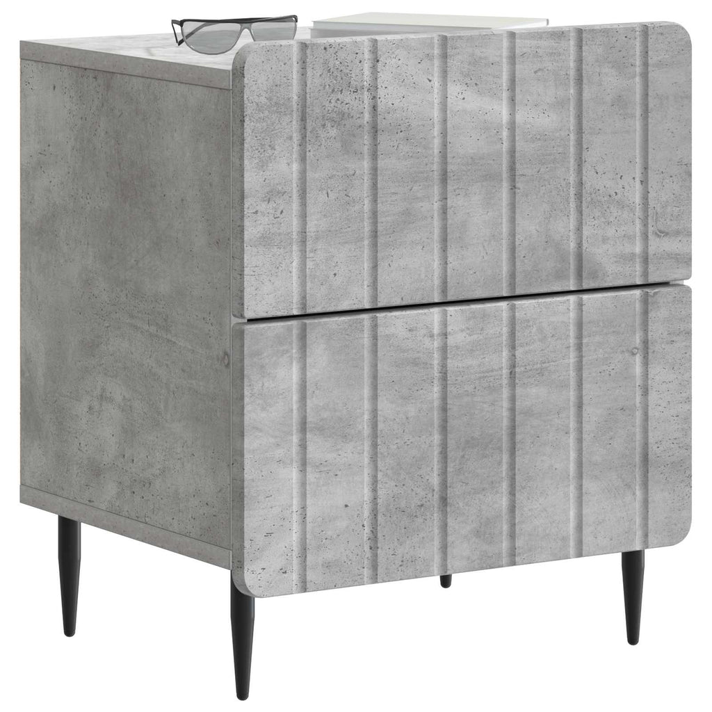 vidaXL Szafka Nocna z szufladą Betonowy szary 43 x 34,5 x 49,5 cm