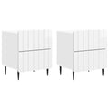 vidaXL Szafka Nocna 2 pcs Biały wysoki połysk 43 x 34,5 x 49,5 cm