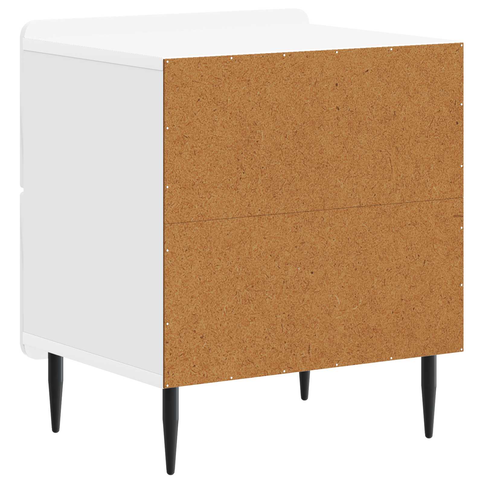 vidaXL Szafka Nocna 2 pcs Biały wysoki połysk 43 x 34,5 x 49,5 cm