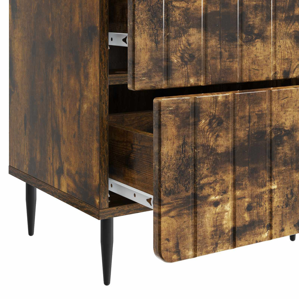 vidaXL Szafka Nocna z szufladą 2 pcs Dąb wędzony 43 x 34,5 x 49,5 cm