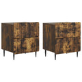 vidaXL Szafka Nocna z szufladą 2 pcs Dąb wędzony 43 x 34,5 x 49,5 cm