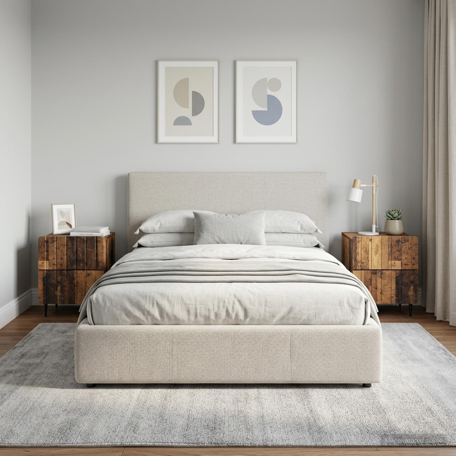 vidaXL Szafka Nocna 2 szt. Stare drewno 43 x 34,5 x 49,5 cm
