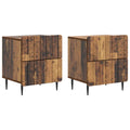 vidaXL Szafka Nocna z szufladą 2 pcs Stare drewno 43 x 34,5 x 49,5 cm