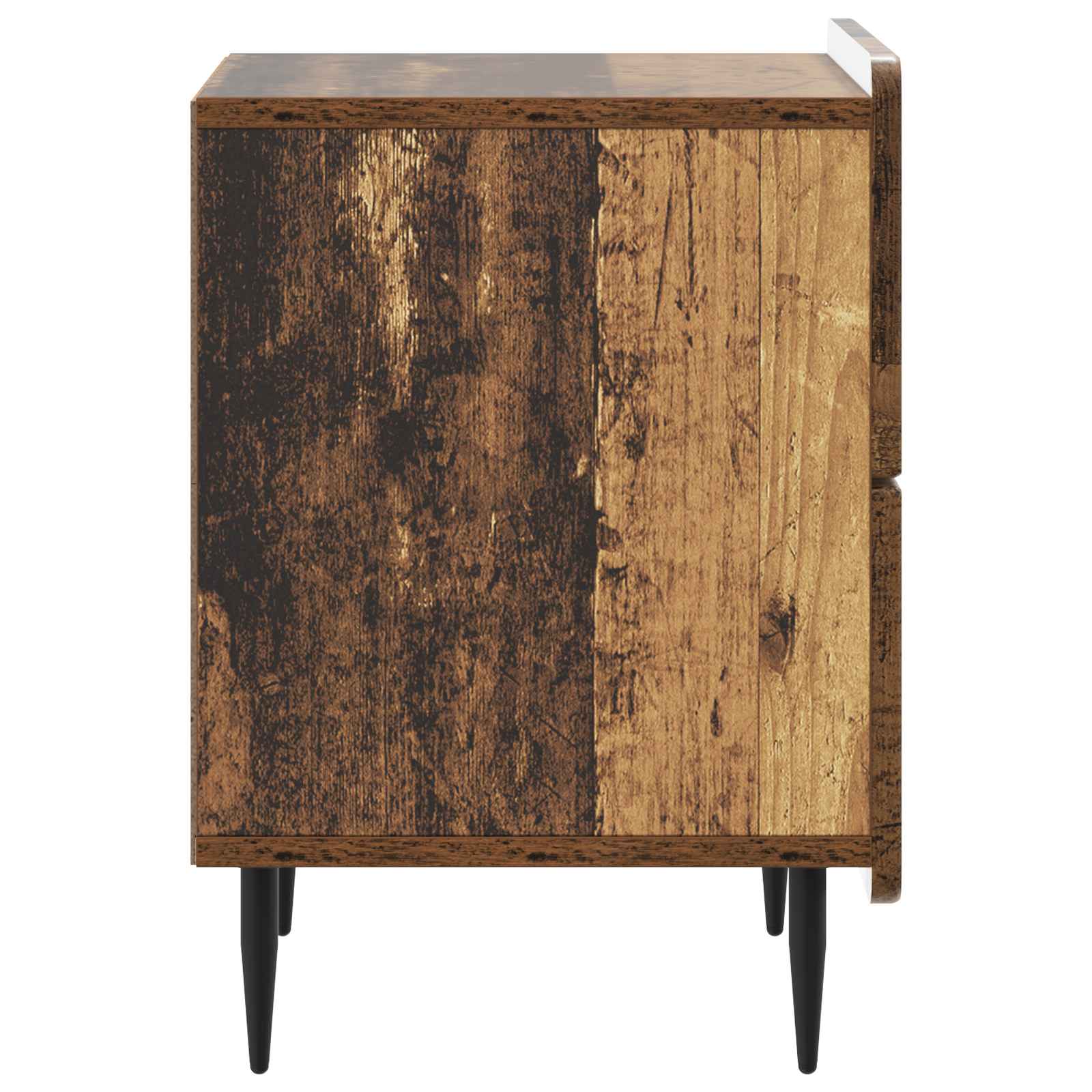 vidaXL Szafka Nocna z szufladą 2 pcs Stare drewno 43 x 34,5 x 49,5 cm