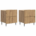 vidaXL Szafka Nocna z szufladą 2 pcs Dąb artisan 43 x 34,5 x 49,5 cm
