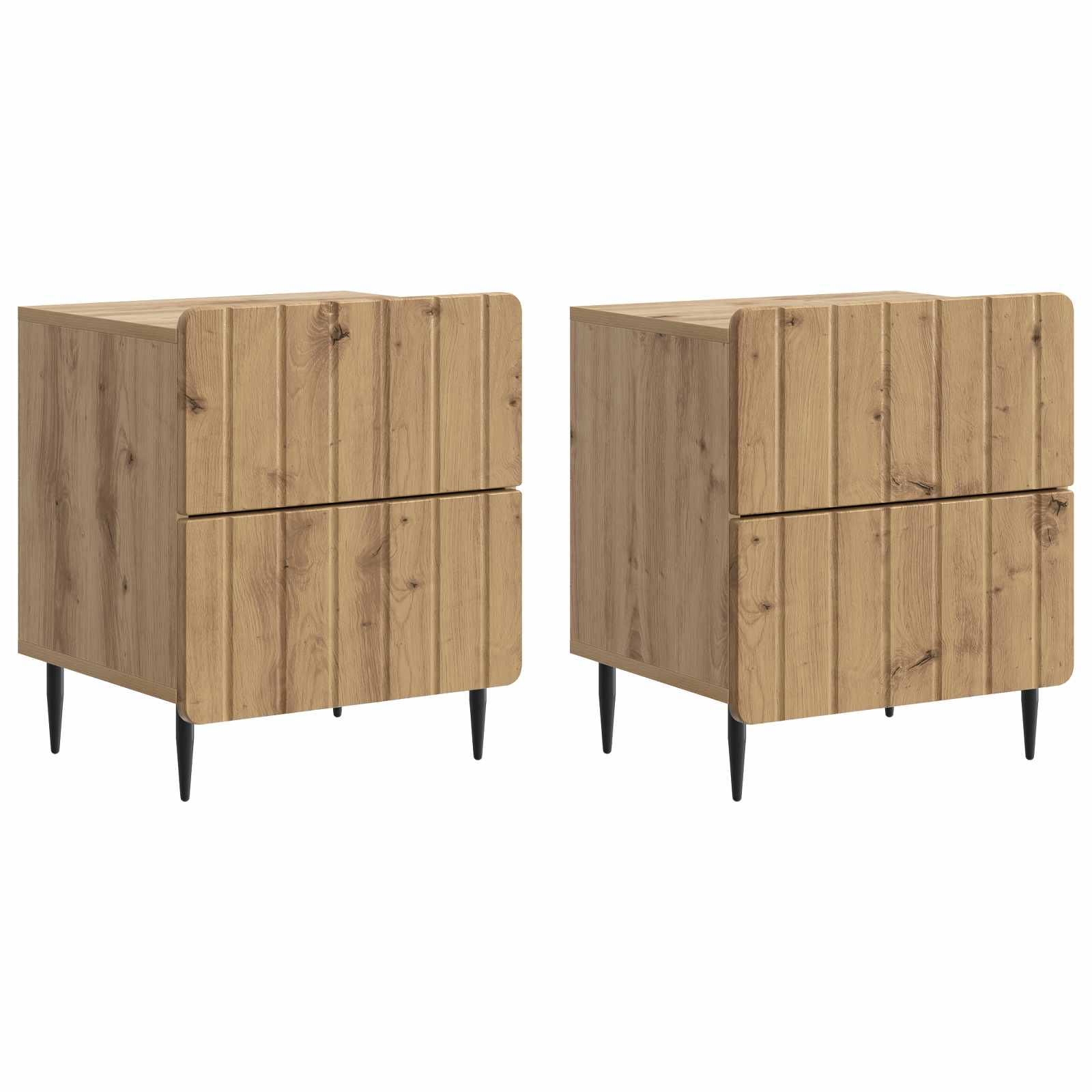 vidaXL Szafka Nocna z szufladą 2 pcs Dąb artisan 43 x 34,5 x 49,5 cm
