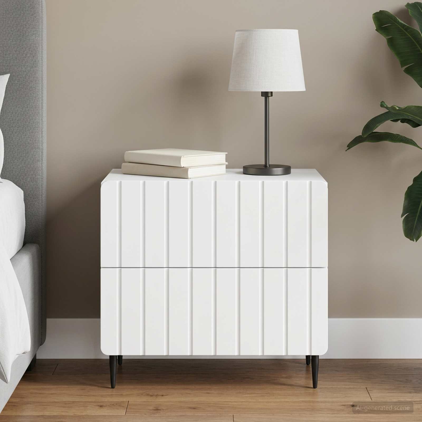 vidaXL Szafka Nocna Biały 62 x 34,5 x 49,5 cm Drewno inżynieryjne