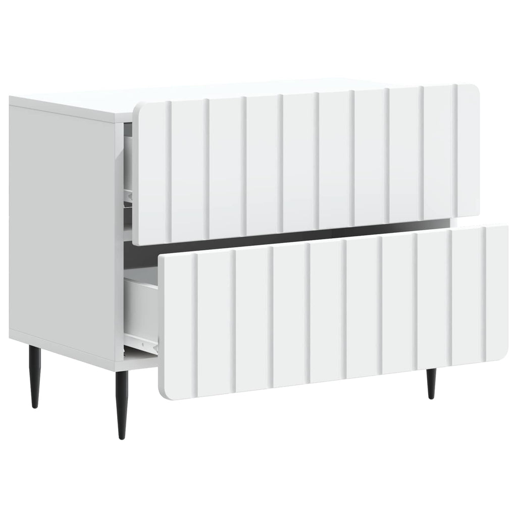 vidaXL Szafka Nocna Biały 62 x 34,5 x 49,5 cm Drewno inżynieryjne