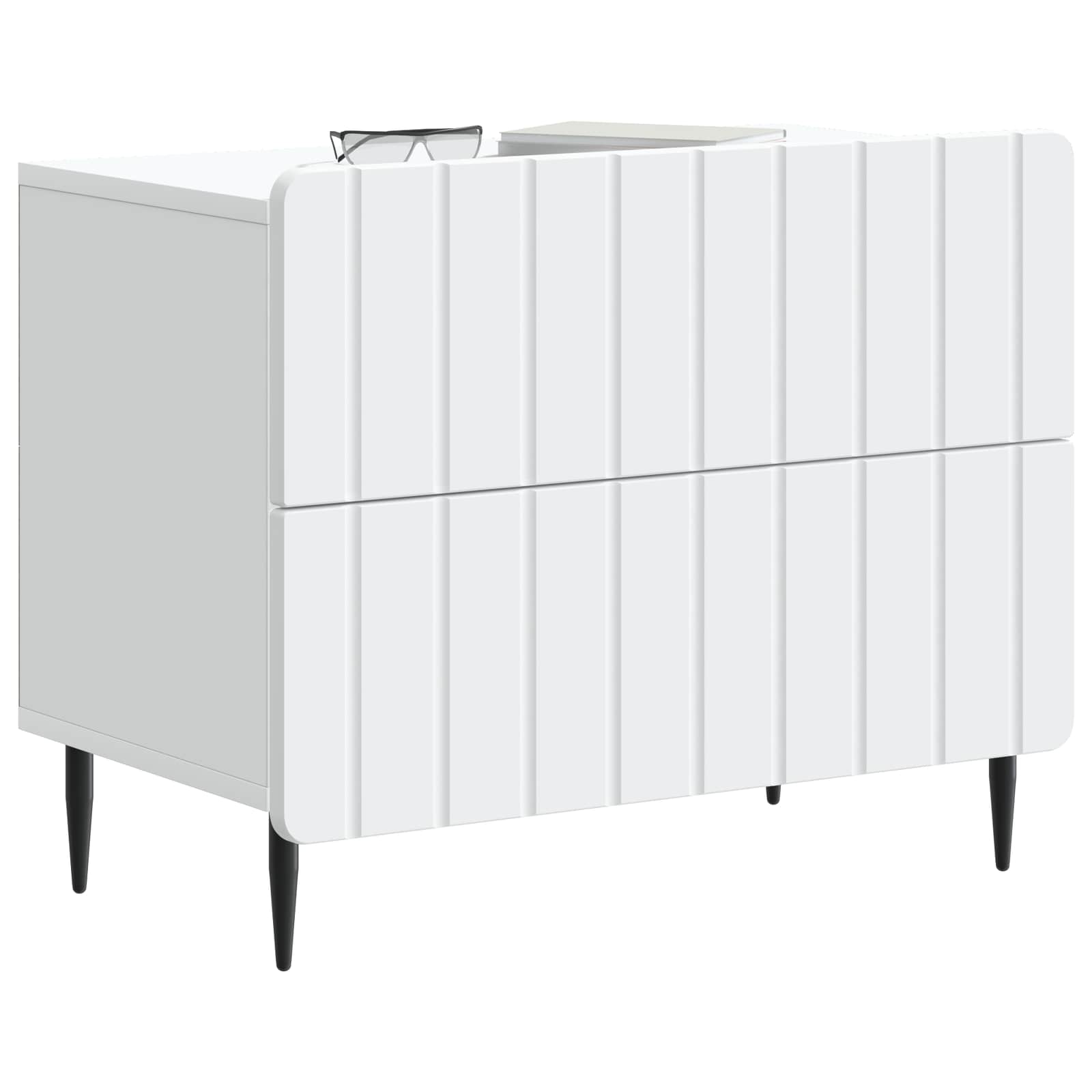 vidaXL Szafka Nocna Biały 62 x 34,5 x 49,5 cm Drewno inżynieryjne