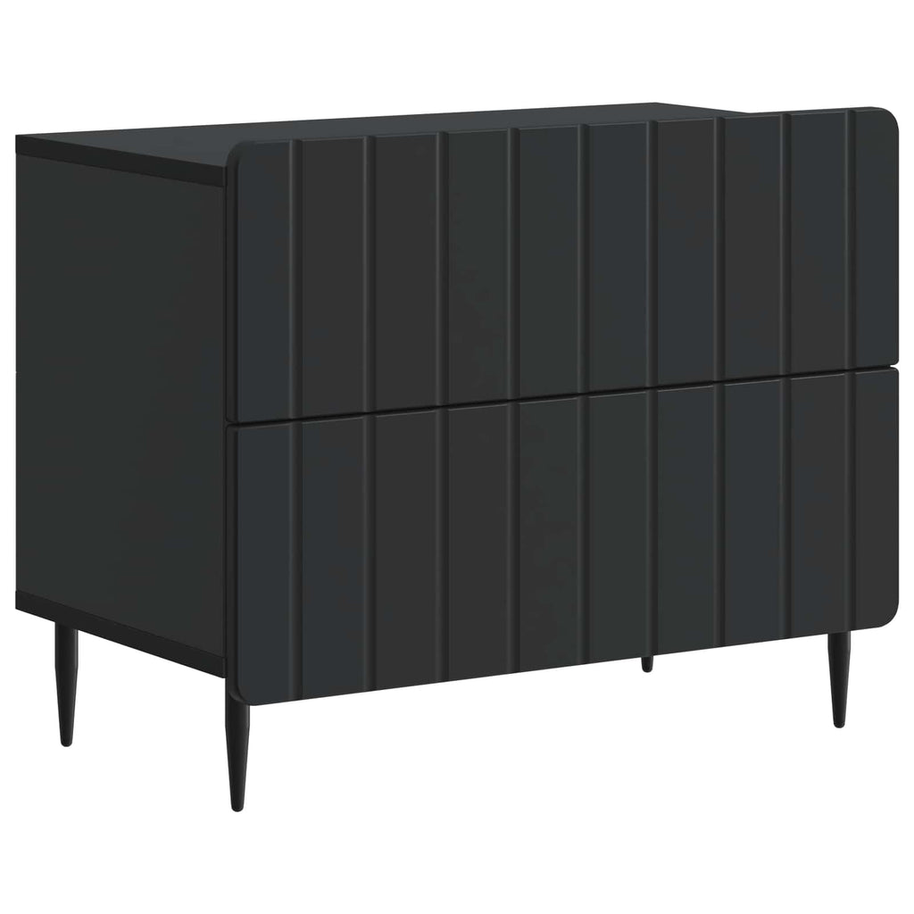 vidaXL Szafka Nocna Czarny 62 x 34,5 x 49,5 cm Drewno inżynieryjne