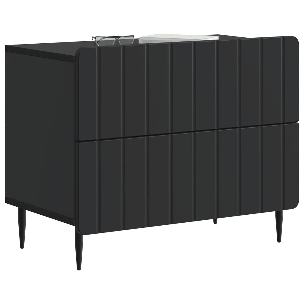 vidaXL Szafka Nocna Czarny 62 x 34,5 x 49,5 cm Drewno inżynieryjne