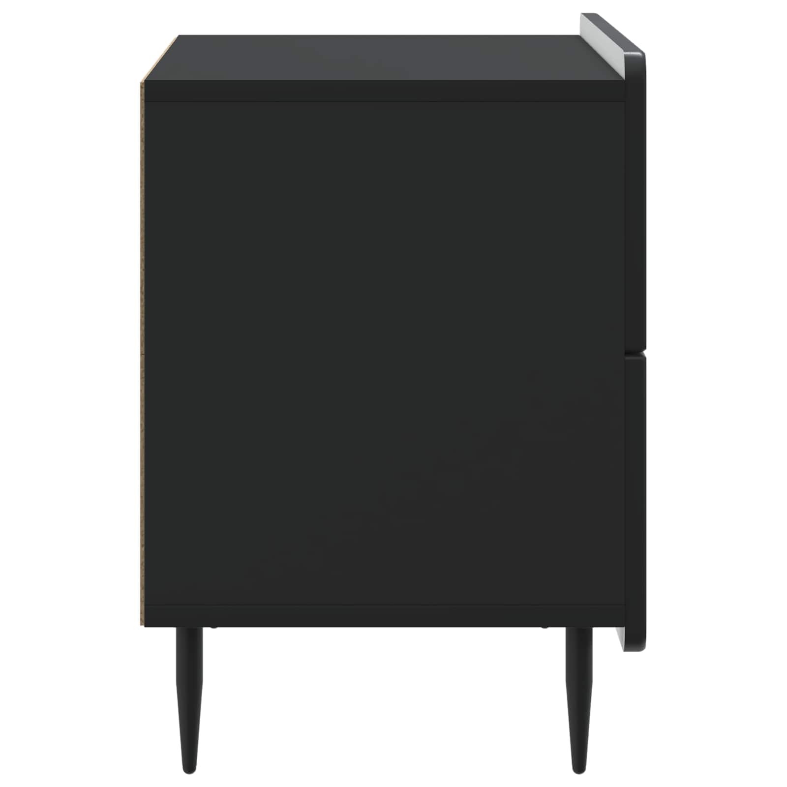 vidaXL Szafka Nocna Czarny 62 x 34,5 x 49,5 cm Drewno inżynieryjne