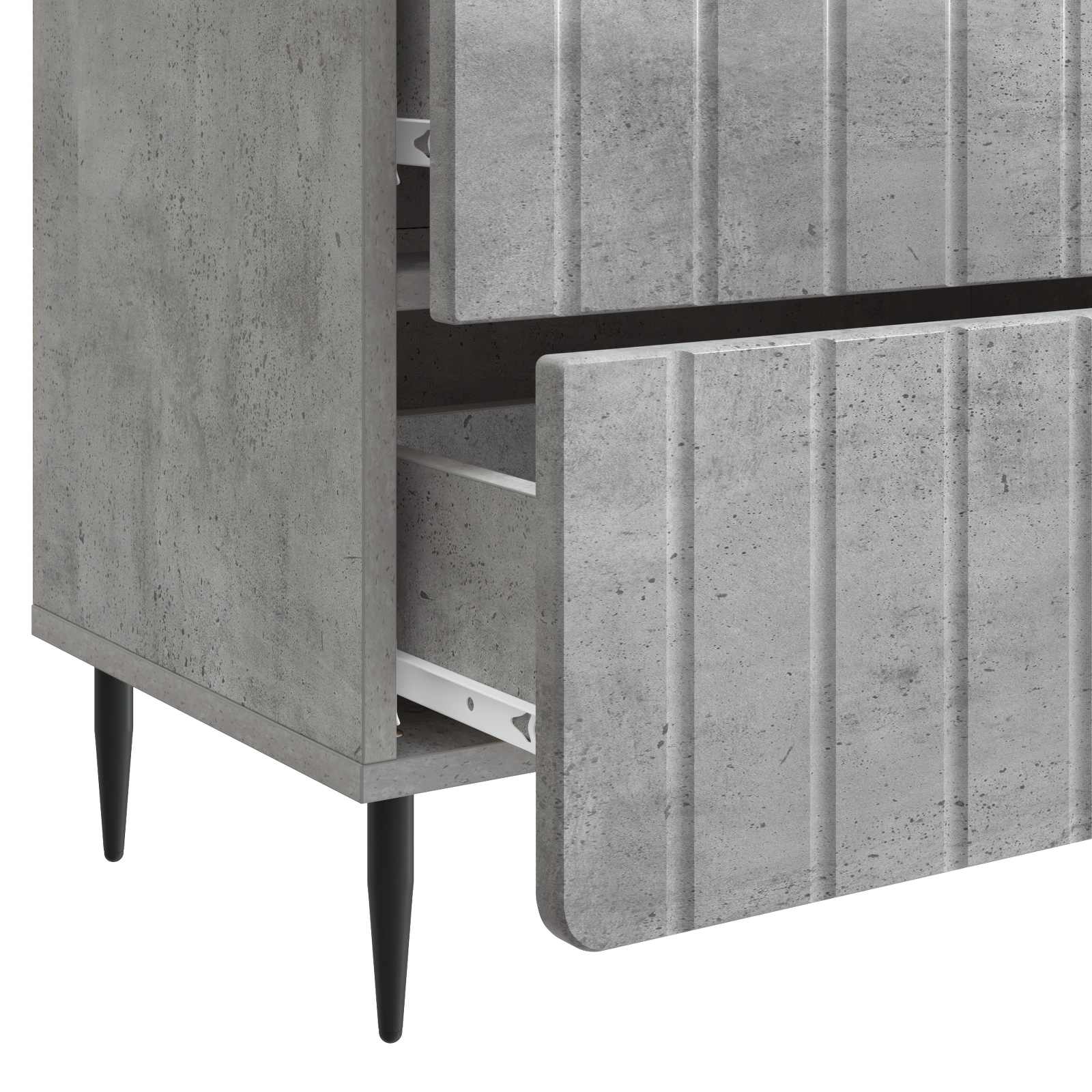 vidaXL Szafka Nocna z szufladą Betonowy szary 62 x 34,5 x 49,5 cm