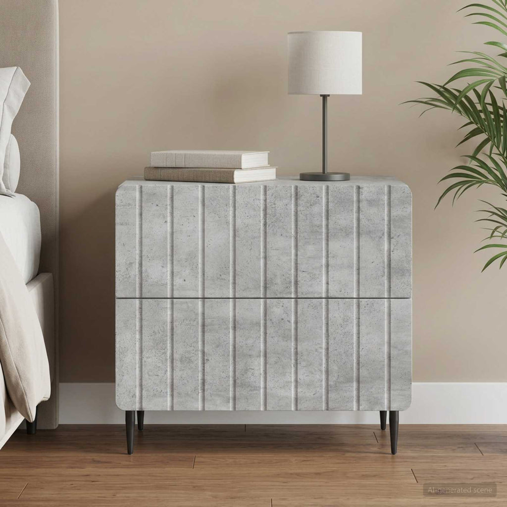 vidaXL Szafka Nocna z szufladą Betonowy szary 62 x 34,5 x 49,5 cm