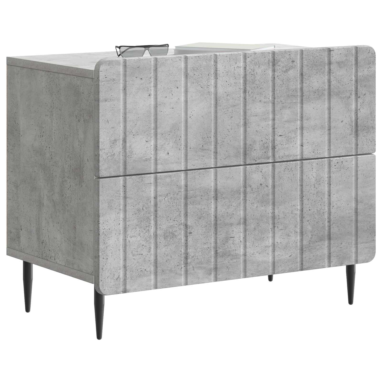 vidaXL Szafka Nocna z szufladą Betonowy szary 62 x 34,5 x 49,5 cm