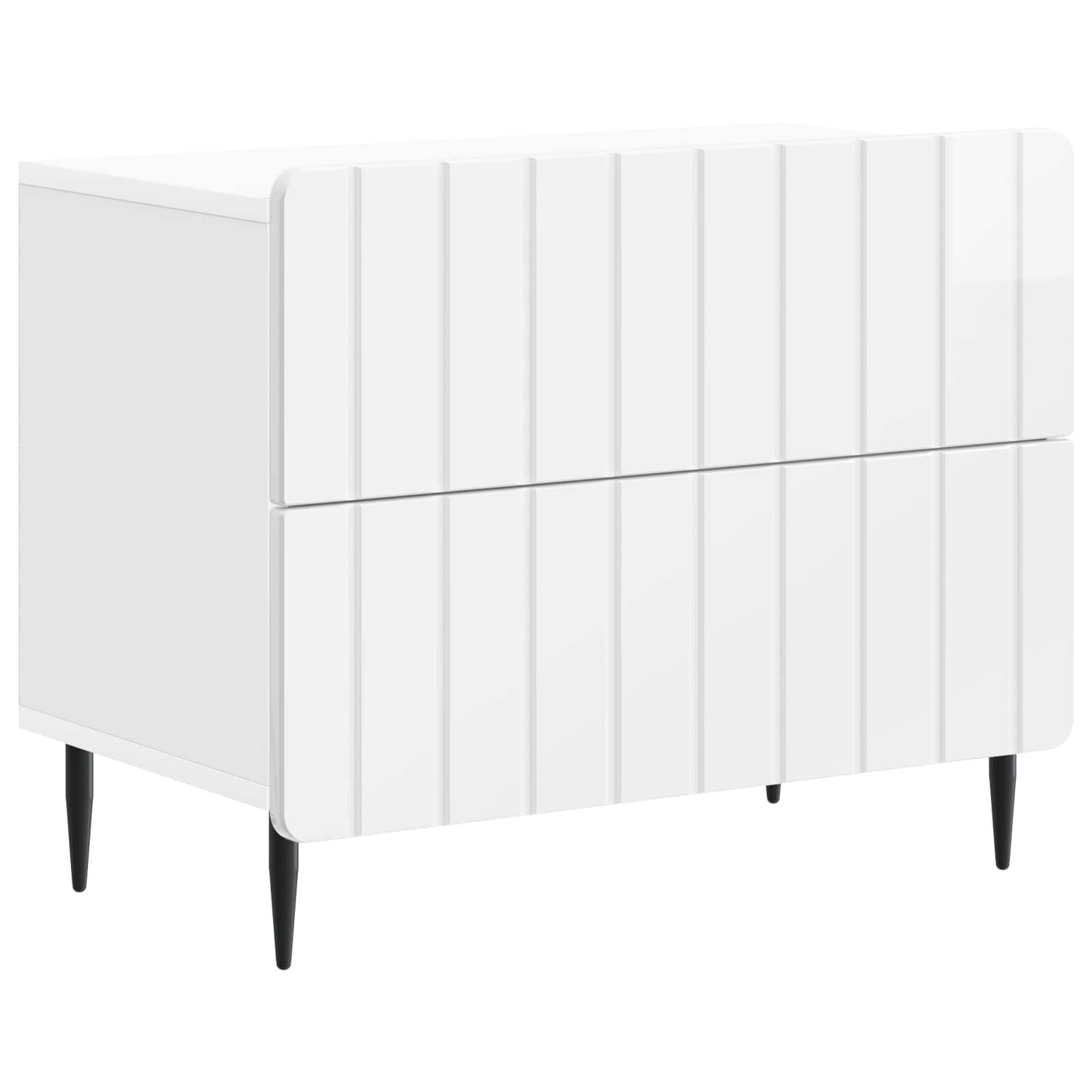 vidaXL Szafka Nocna z szufladą Biały wysoki połysk 62 x 34,5 x 49,5 cm