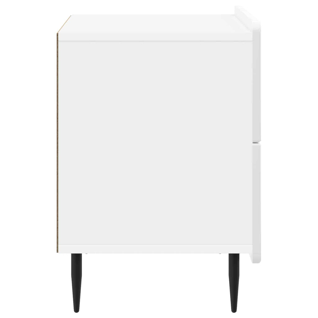 vidaXL Szafka Nocna z szufladą Biały wysoki połysk 62 x 34,5 x 49,5 cm